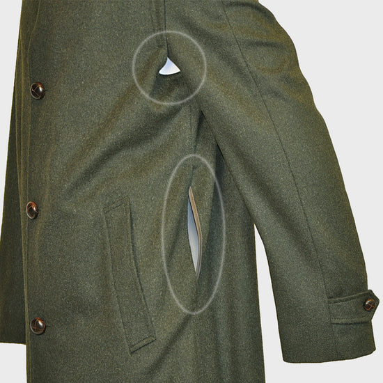 Schneiders Men's Loden Coat Hubertus Oliv Green-Wools Boutique Uomo