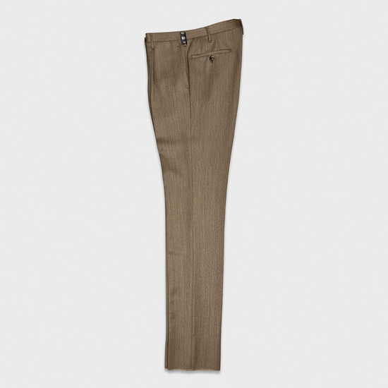 Load image into Gallery viewer, Rota Covert Wool Trousers Brown Beige-Wools Boutique Uomo
