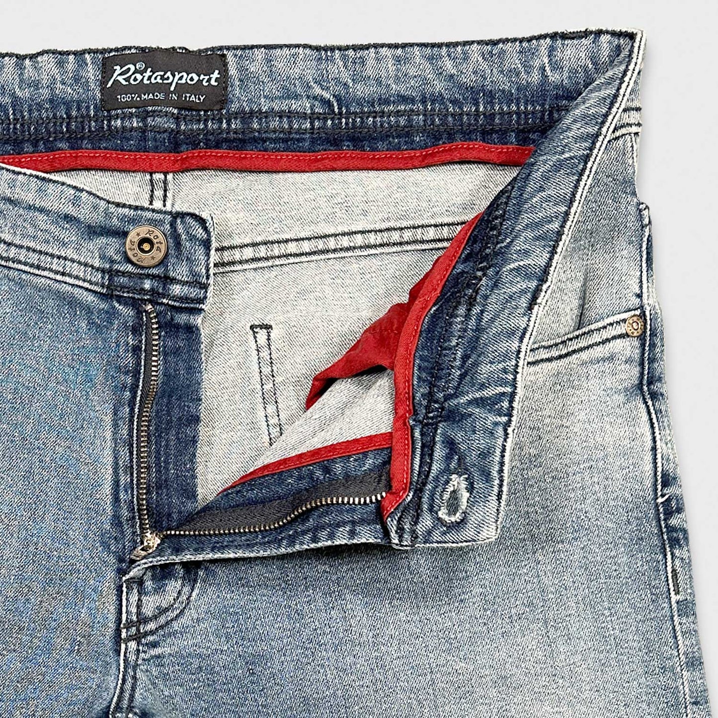 Rota Light Blue Denim 5 Pockets Trousers-Wools Boutique Uomo