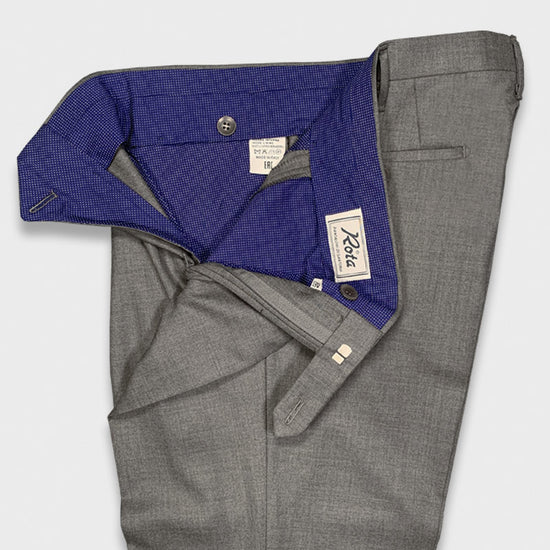Rota Men's Trousers Wool 150's Smoke Grey Spring Summer