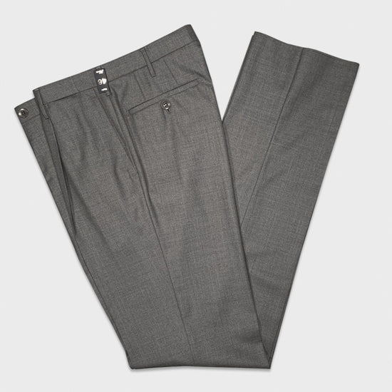 Rota Men's Trousers Wool 150's Smoke Grey-Wools Boutique Uomo