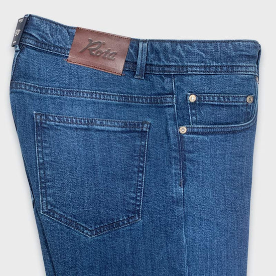 Rota Blue Denim 5 Pockets Trousers-Wools Boutique Uomo
