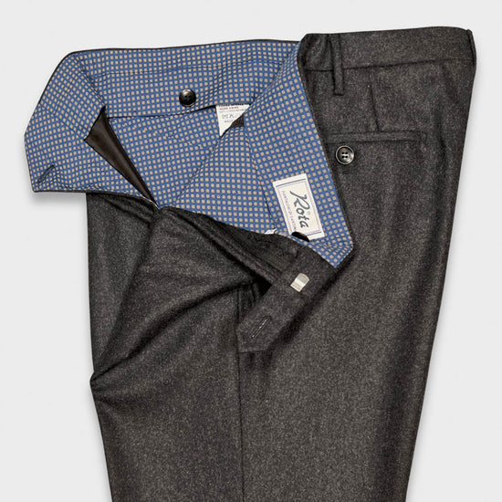 Load image into Gallery viewer, Rota Men&amp;#39;s Flannel Wool Trousers Anthracite-Wools Boutique Uomo
