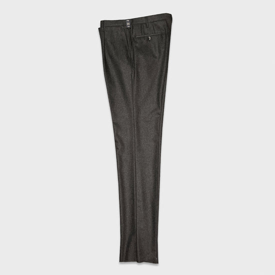 Rota Men's Flannel Wool Trousers Anthracite-Wools Boutique Uomo
