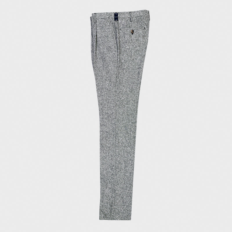 Load image into Gallery viewer, Rota Men&amp;#39;s Wool Trousers Donegal Tweed Black White-Wools Boutique Uomo
