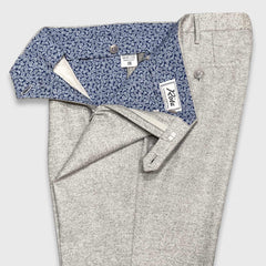Rota Pantalon en Flanelle de Laine pour Homme Gris Glace