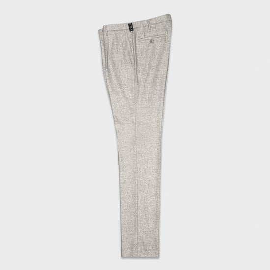 Rota Men's Flannel Wool Trousers Ice Grey-Wools Boutique Uomo