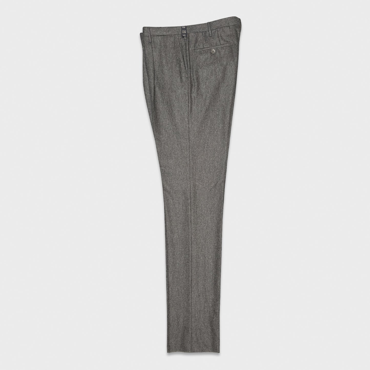Rota Men's Flannel Wool Trousers Smoke Grey-Wools Boutique Uomo