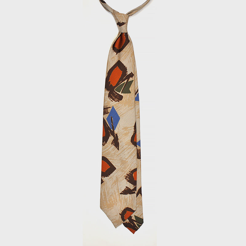 F.Marino Handmade 3-Fold Untipped Wool&Silk Tie | Africa One-Wools Boutique Uomo