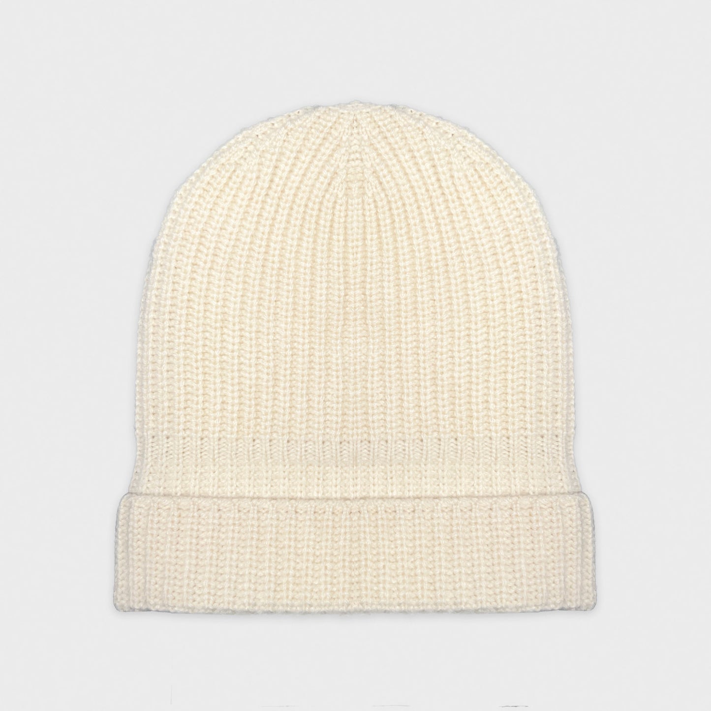 Valstar Cashmere Hat Ribbed Ivory White-Wools Boutique Uomo