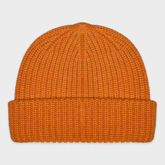 Valstar Cashmere Hat Ribbed Orange-Wools Boutique Uomo