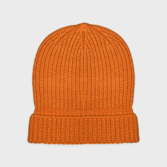 Valstar Cashmere Hat Ribbed Orange-Wools Boutique Uomo