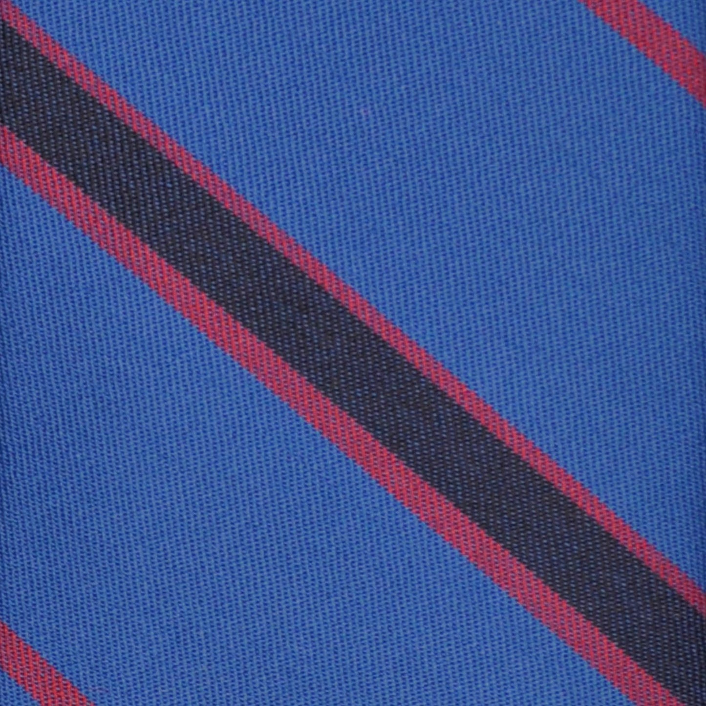 F.Marino Wool Tie 3 Folds Regimental Striped Sky Blue-Wools Boutique Uomo