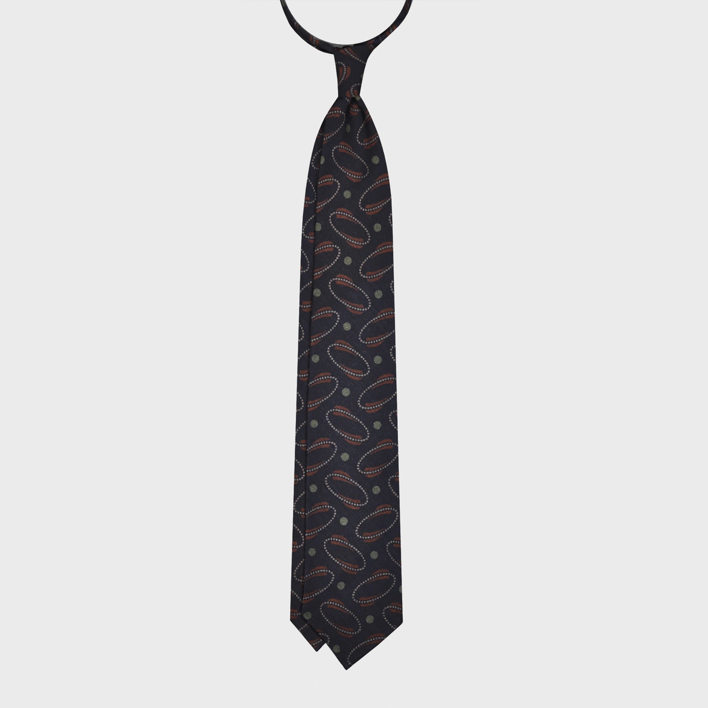 Load image into Gallery viewer, F.Marino Wool Tie 3 Folds Planetary Ring Blue-Wools Boutique Uomo
